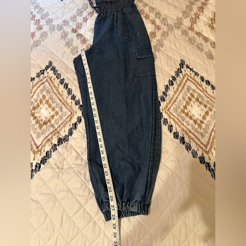 Indulge Denim Blue Elastic Waist Jumpsuit. Size X-Large. NWT - Picture 9 of 10